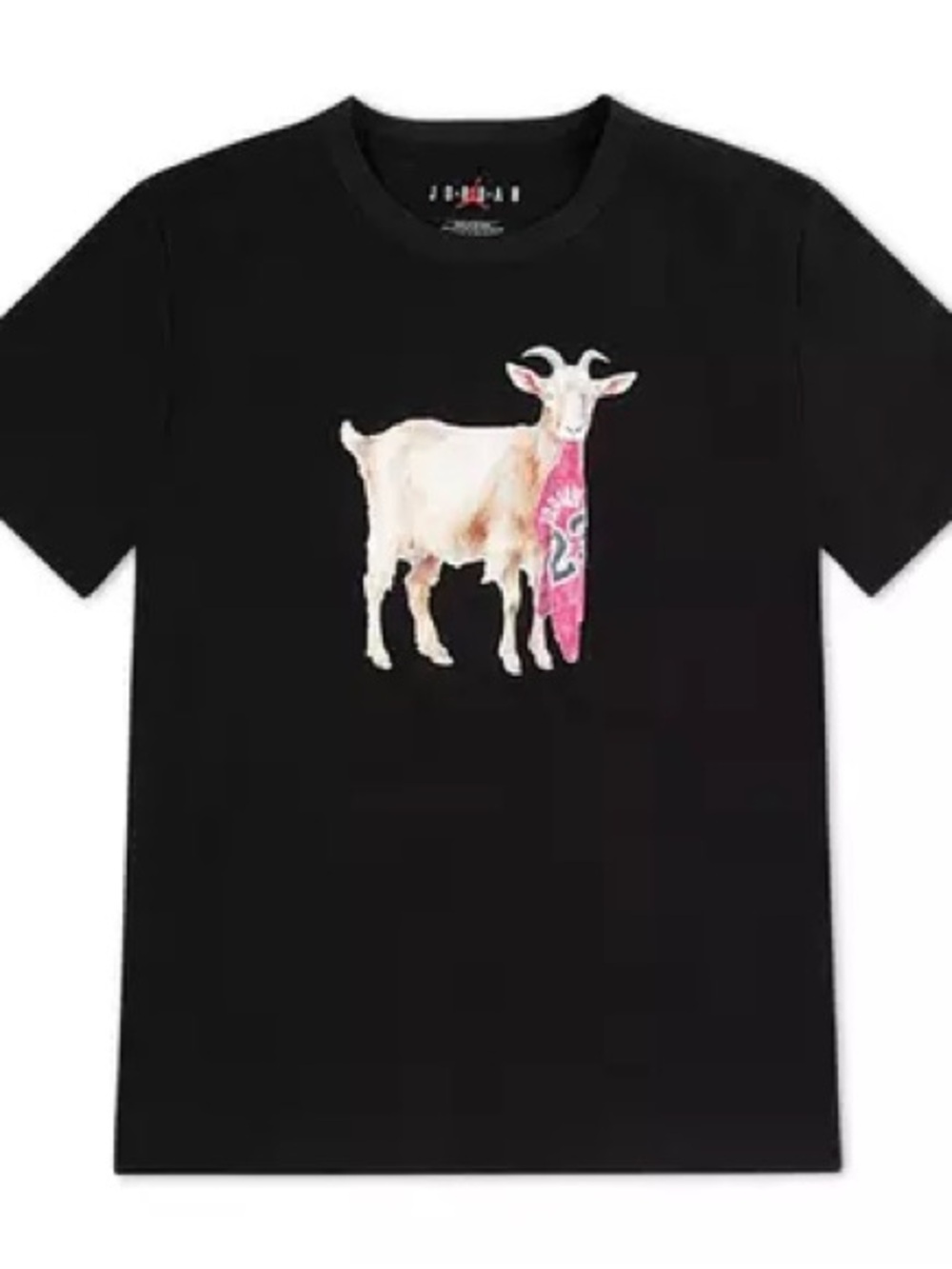 Black Jordan Goat Graphic T-Shirt